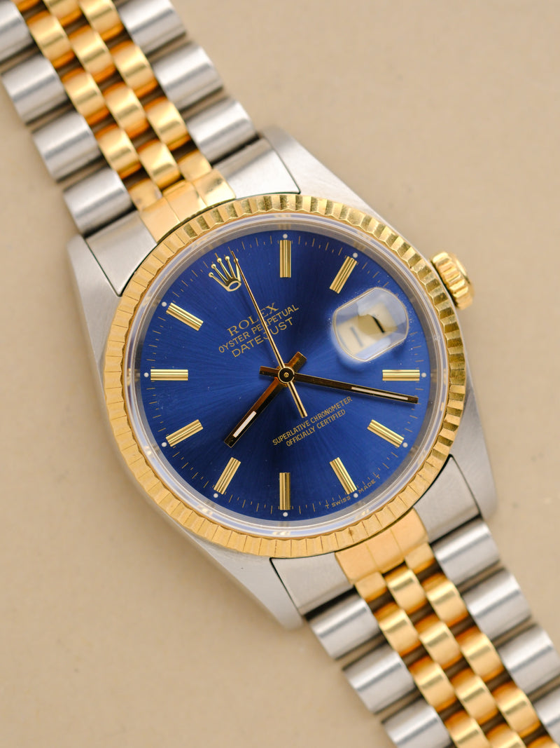 Rolex Datejust 16233 Two-Tone Blue Dial - 1989