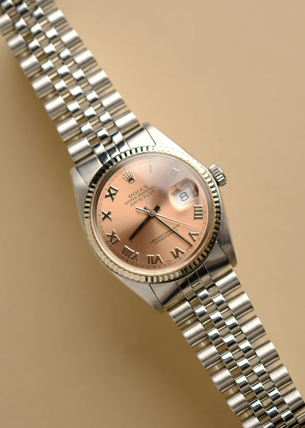 Rolex Datejust 16014 Pink Roman Dial - 1985