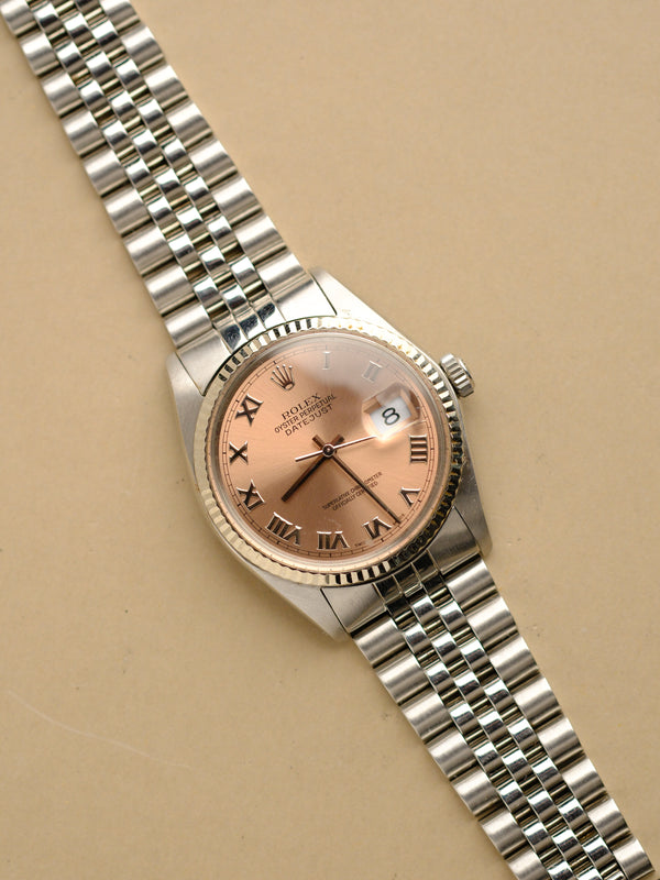 Rolex Datejust 16014 Pink Roman Dial - 1985
