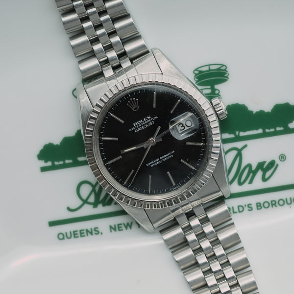 ROLEX Datejust ブラックダイヤル　 正規店OH済 8648054f-f6f4-45bd-a647-