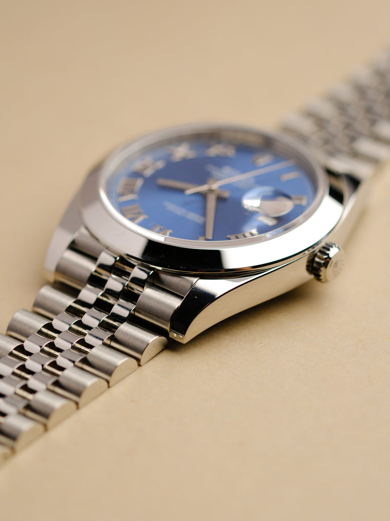 Rolex Datejust 126300 Blue Roman Dial w/Card - 2024