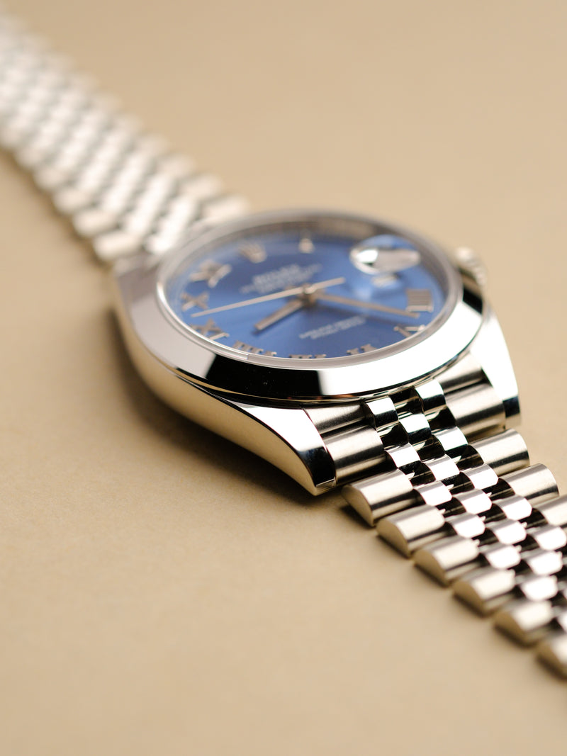 Rolex Datejust 126300 Blue Roman Dial w/Card - 2024