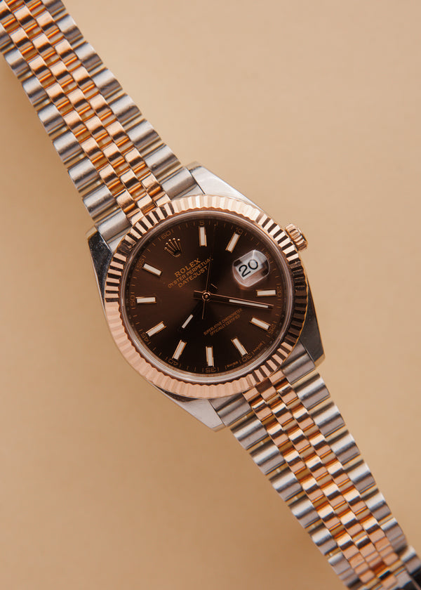 Rolex Datejust 41 126331 Rose Gold Chocolate Dial - 2018