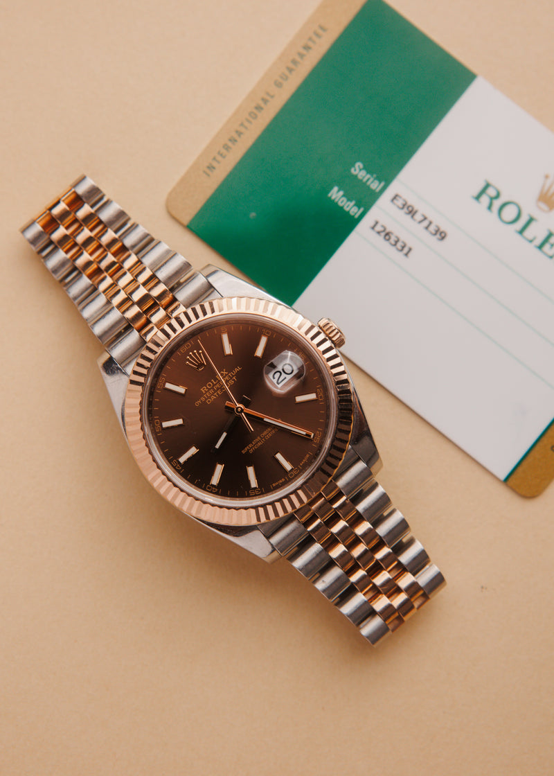 Rolex Datejust 41 126331 Rose Gold Chocolate Dial - 2018