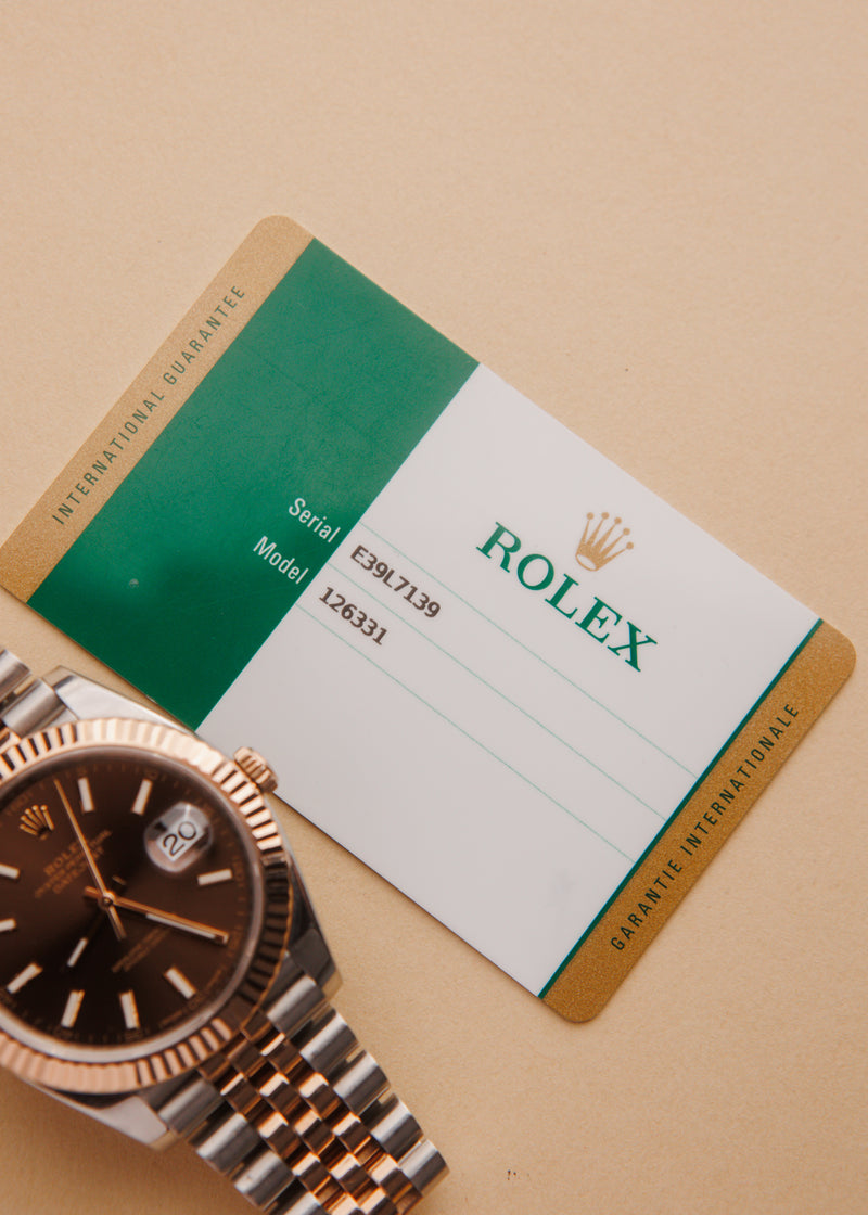 Rolex Datejust 41 126331 Rose Gold Chocolate Dial - 2018