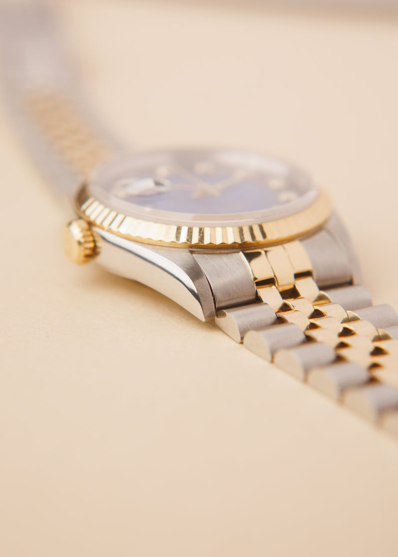 Rolex Datejust 16233 Blue Vignette Dial w/Big Diamonds - 1994