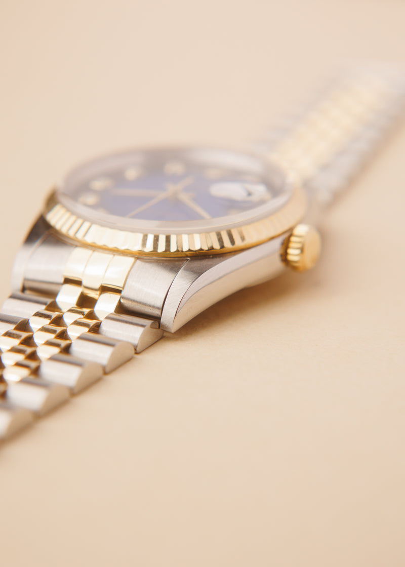 Rolex Datejust 16233 Blue Vignette Dial w/Big Diamonds - 1994