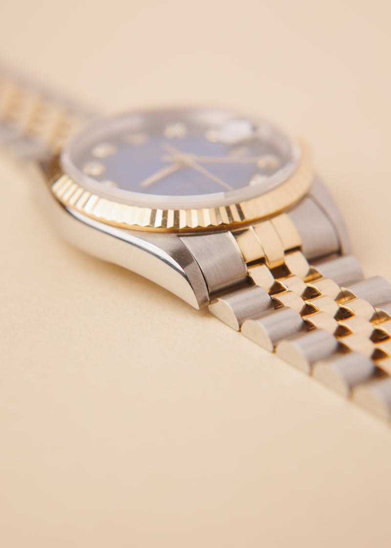 Rolex Datejust 16233 Blue Vignette Dial w/Big Diamonds - 1994