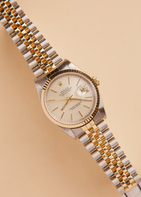 Rolex Datejust 16233 Silver Tapestry Dial - 1991