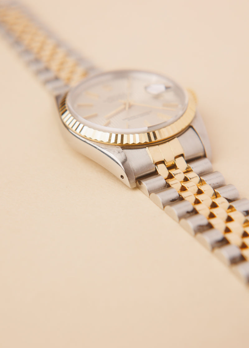 Rolex Datejust 16233 Silver Tapestry Dial - 1991