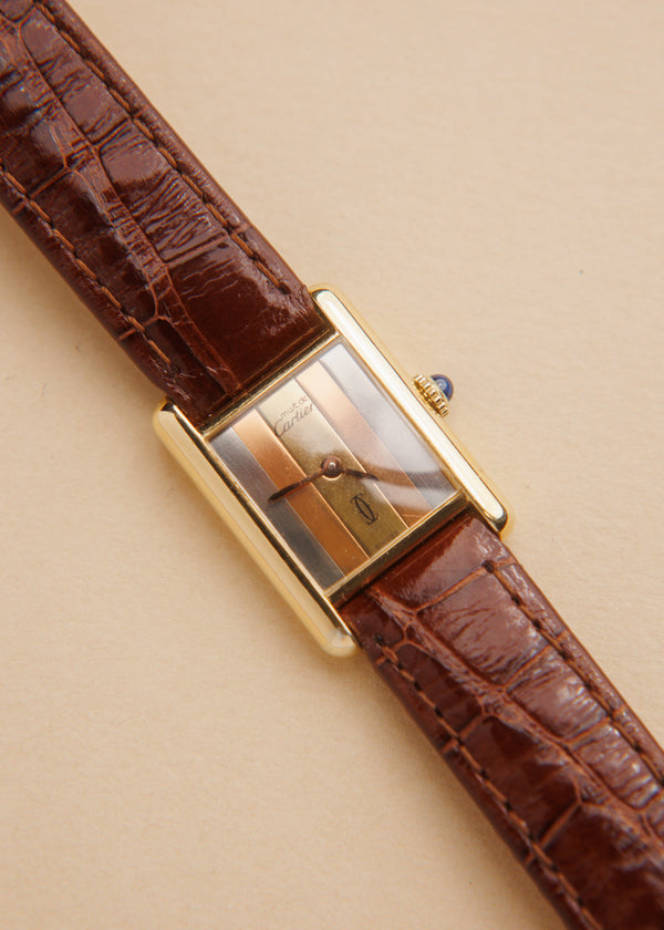 Cartier Must De Cartier Mirror Trinity Dial Manual Wind 1970s