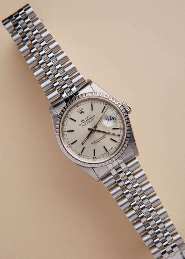 Rolex Datejust 16220 Cream Dial w/Papers - 1996