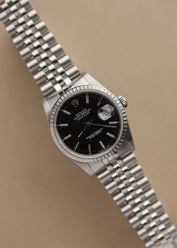 Rolex Datejust 16220 Black Radiant Dial - 1988