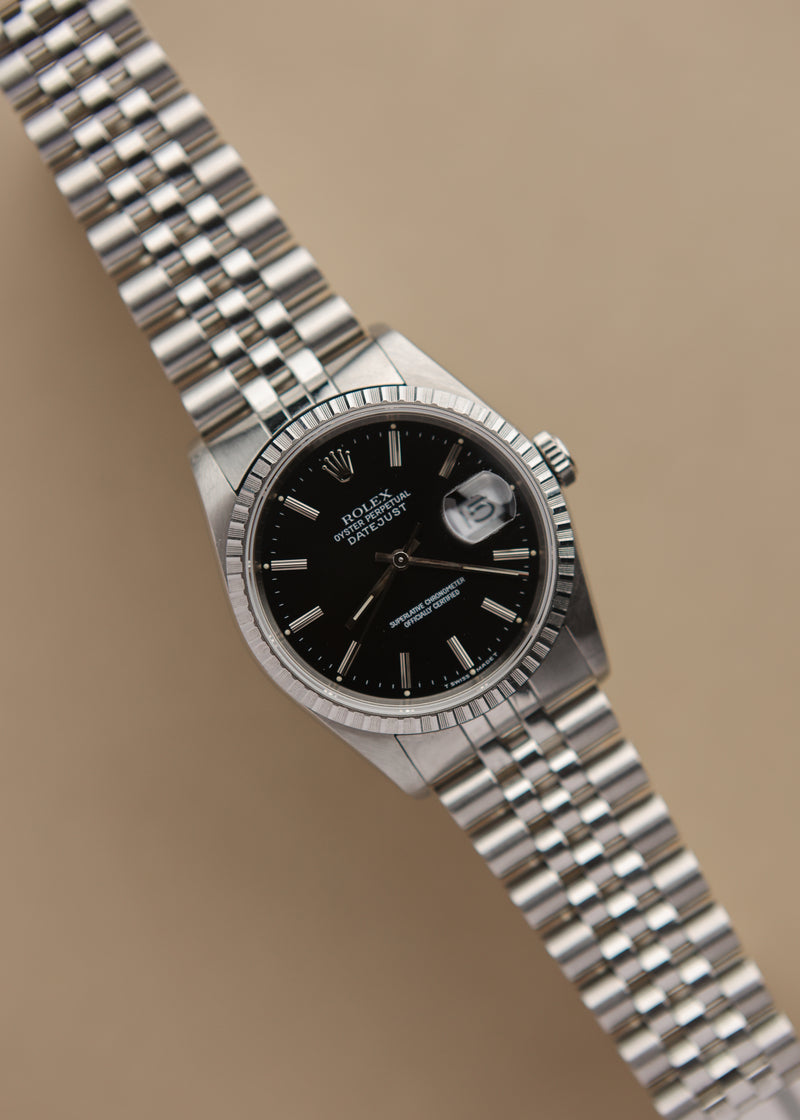 Rolex Datejust 16220 Black Radiant Dial - 1988