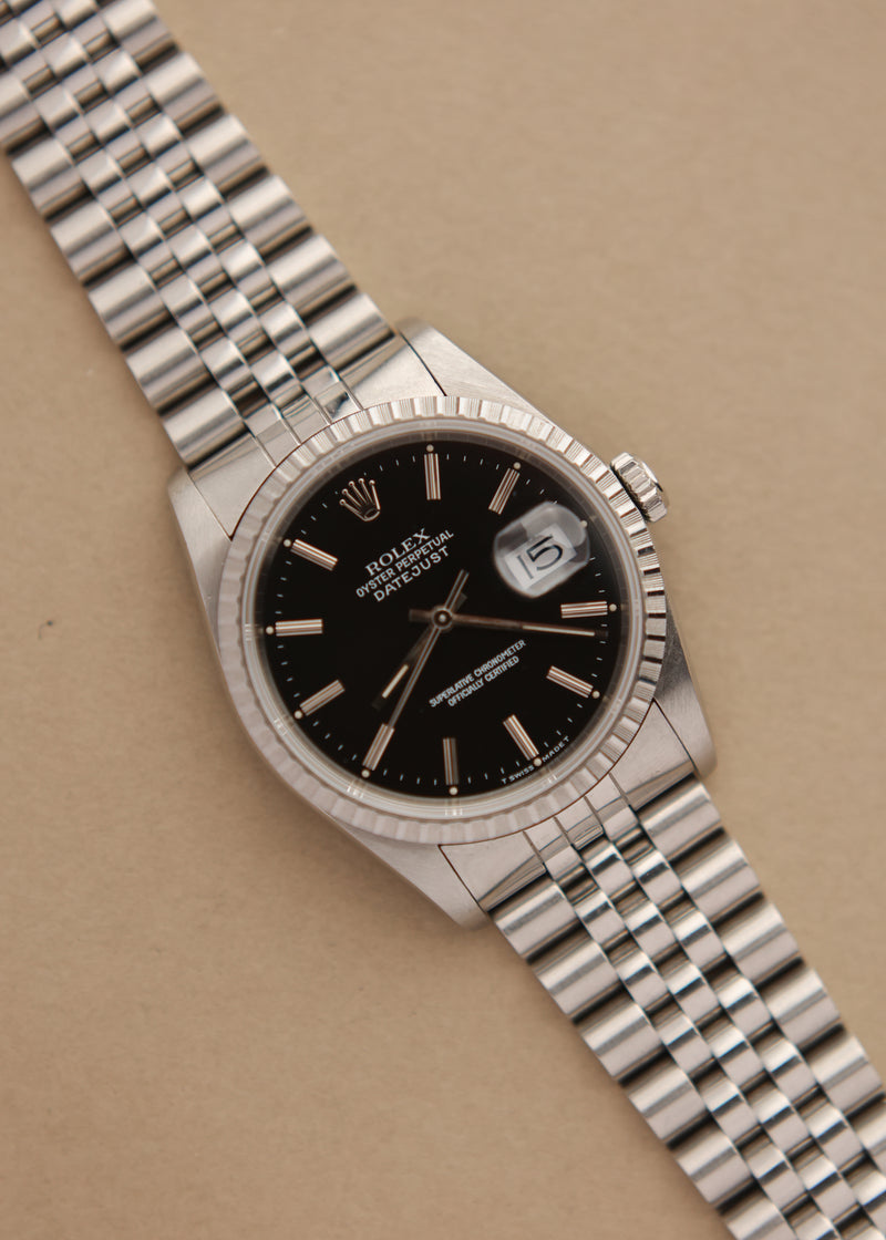 Rolex Datejust 16220 Black Radiant Dial - 1988