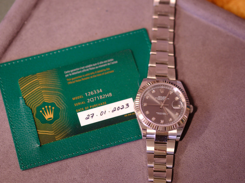 Rolex Datejust 126334 Rhodium Diamond Dial w/Box &amp; Card - 2023