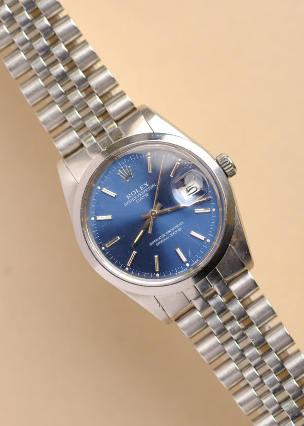 Rolex Date 15000 Blue Radiant Dial - 1987