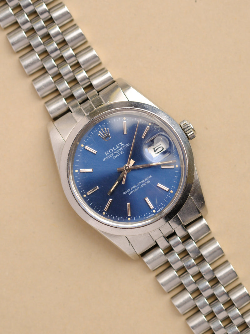 Rolex Date 15000 Blue Radiant Dial - 1987