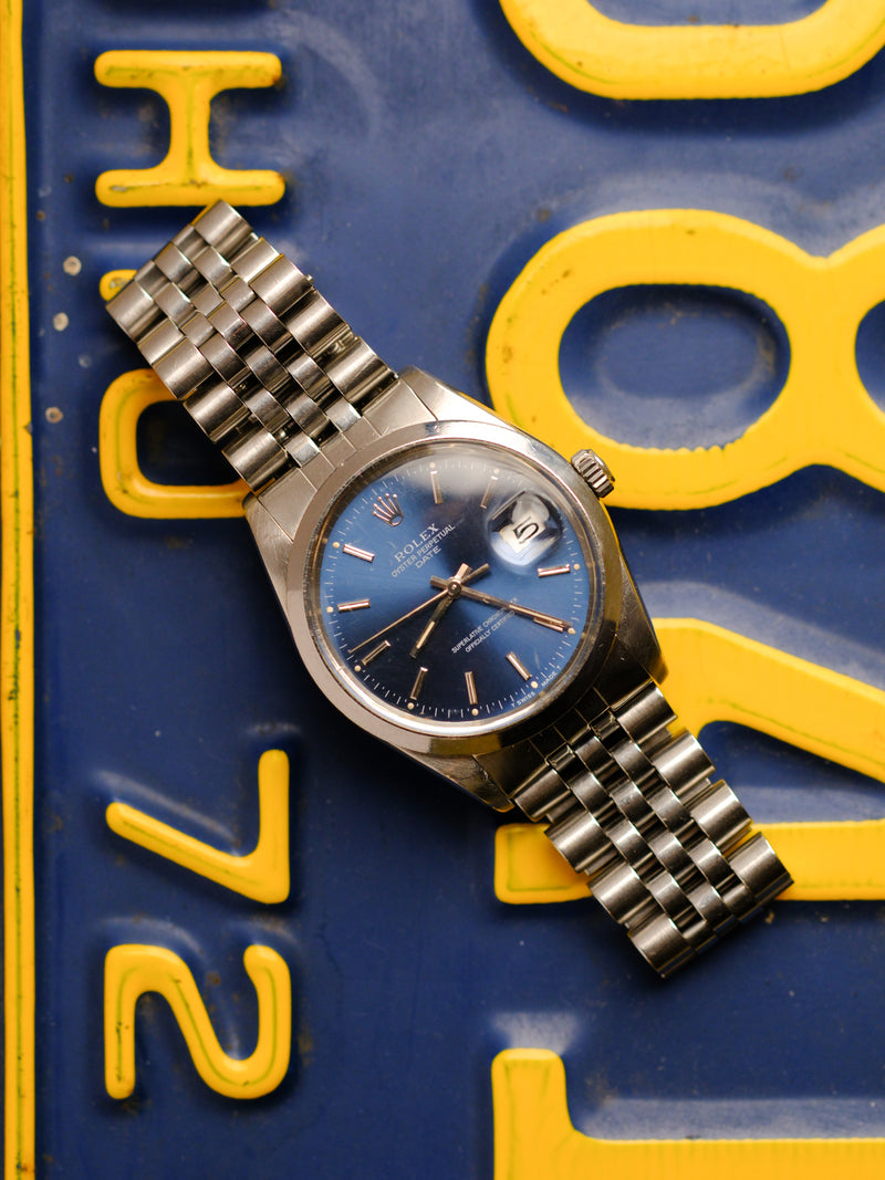 Rolex Date 15000 Blue Radiant Dial - 1987