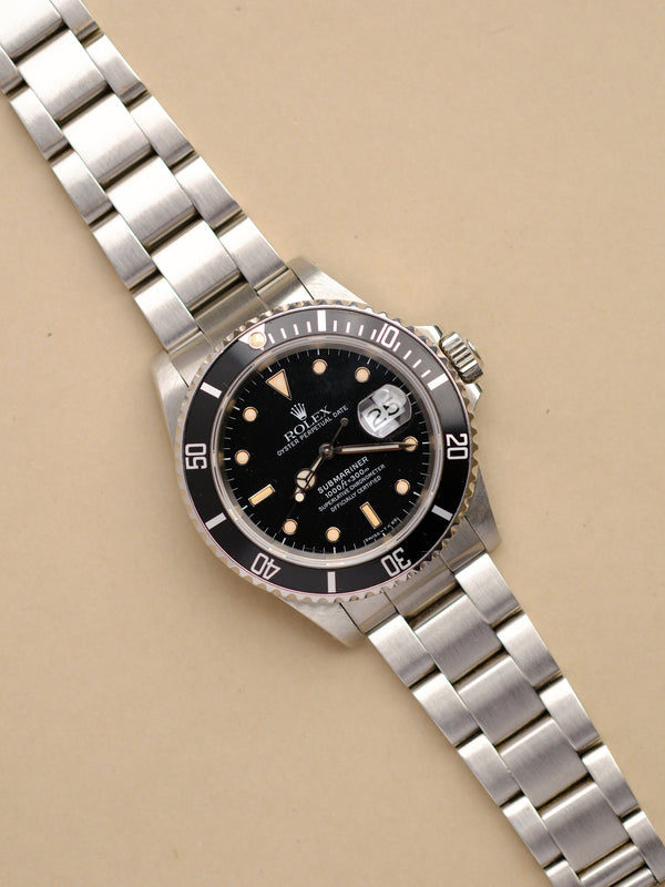 Rolex Submariner 16610 Crazed Dial w/Cream Patina - 1988