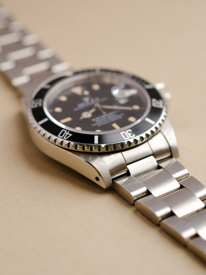 Rolex Submariner 16610 Crazed Dial w Cream Patina 1988 25 Dials