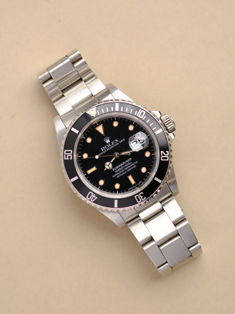 Rolex Submariner 16610 Crazed Dial w/Cream Patina - 1988