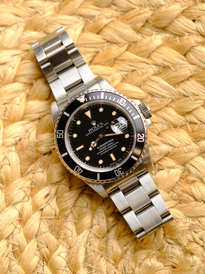 Rolex Submariner 16610 Crazed Dial w/Cream Patina - 1988