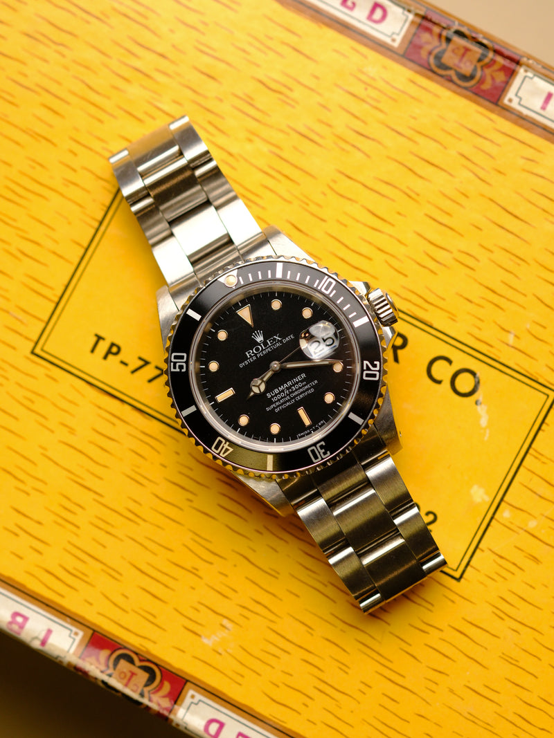 Rolex Submariner 16610 Crazed Dial w/Cream Patina - 1988