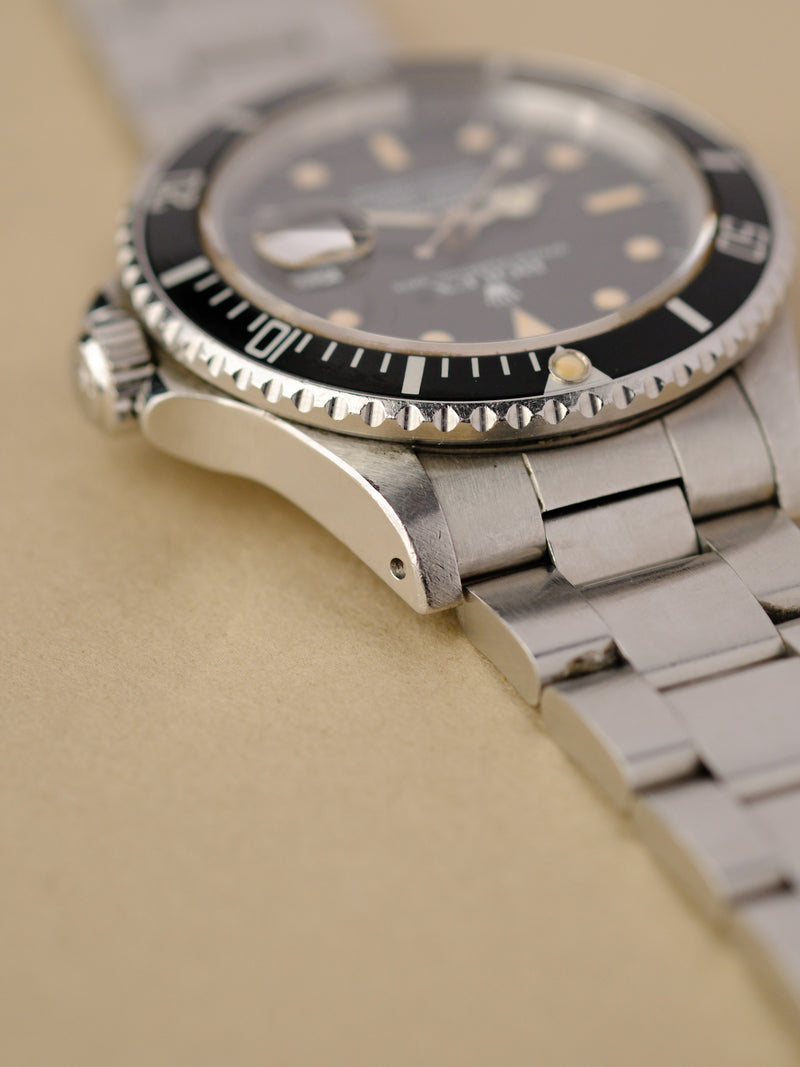 Rolex Submariner 168000 Crazed Cream Patina Dial - 1988