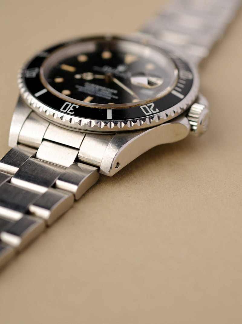 Rolex Submariner 168000 Crazed Cream Patina Dial - 1988