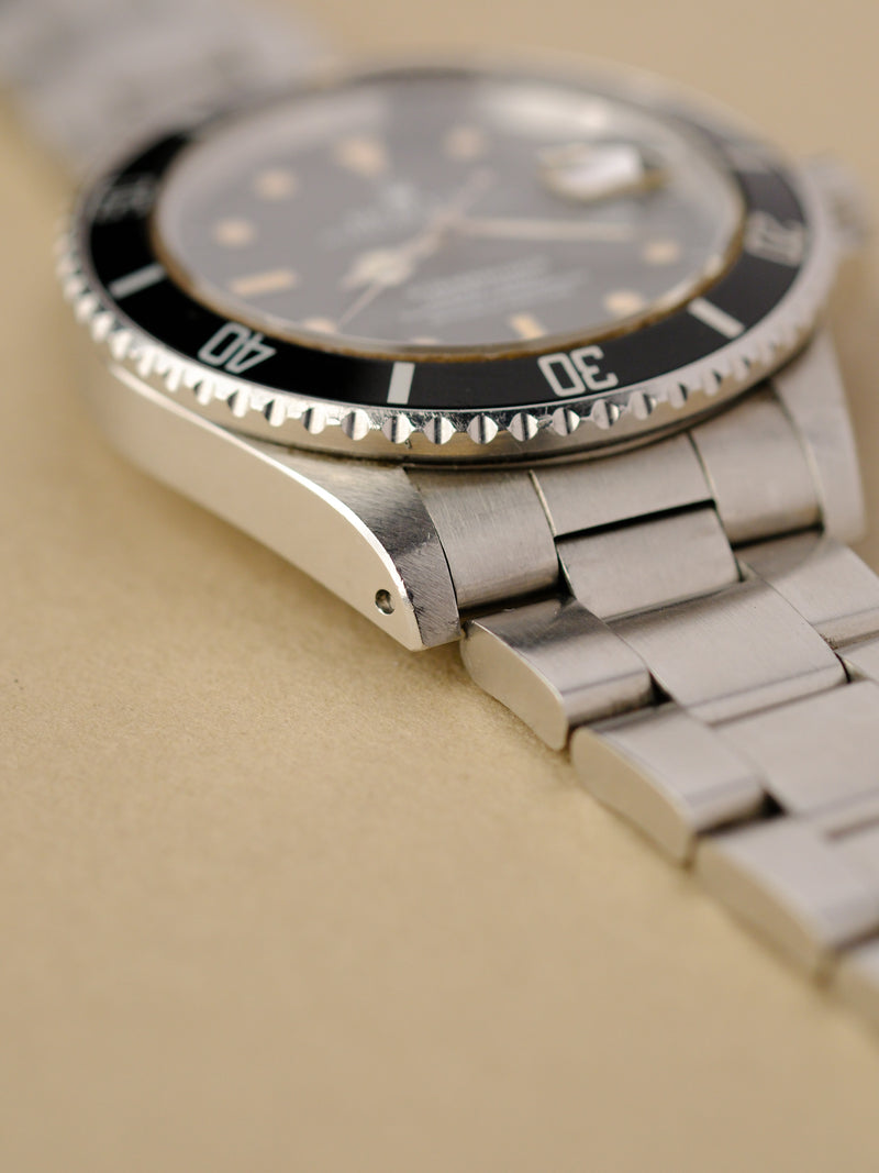 Rolex Submariner 168000 Crazed Cream Patina Dial - 1988