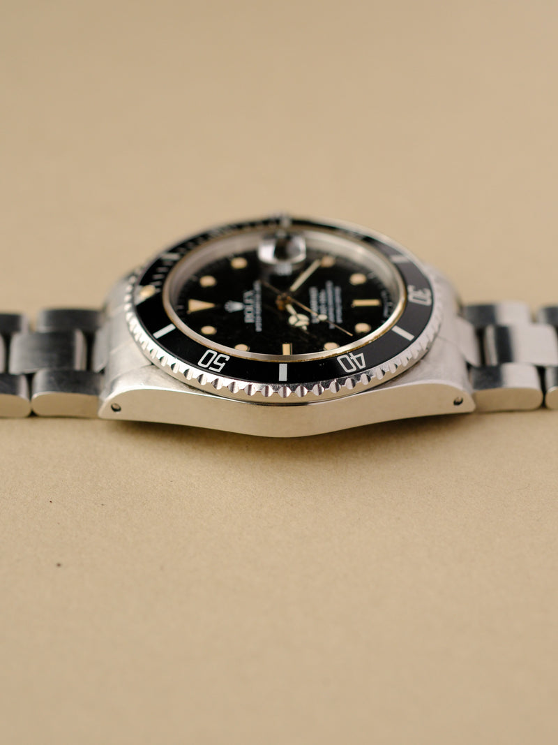 Rolex Submariner 168000 Crazed Cream Patina Dial - 1988