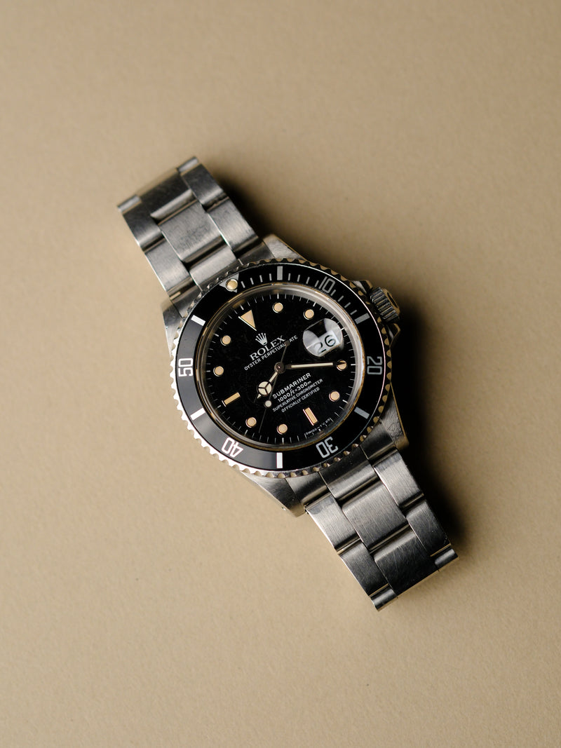 Rolex Submariner 168000 Crazed Cream Patina Dial - 1988