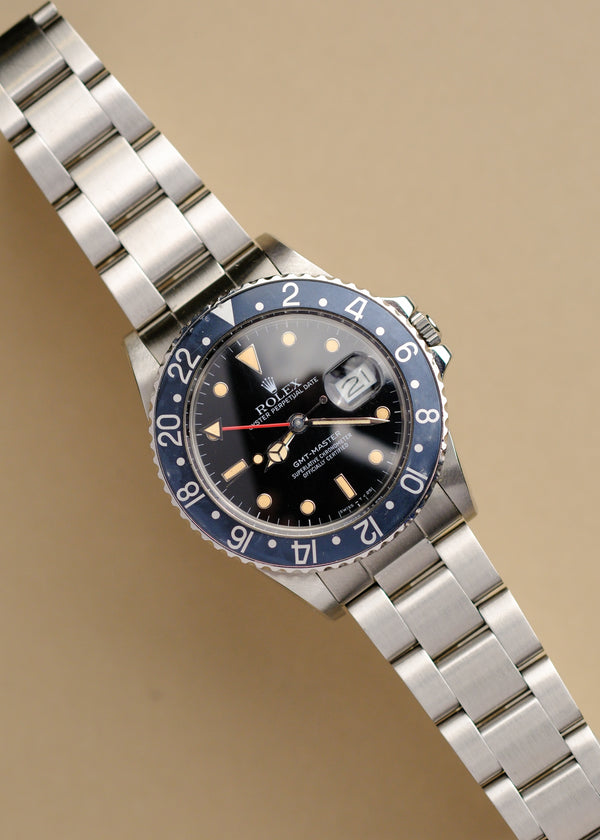 Rolex GMT-Master 16750 Cream Patina Box &amp; Card - 1985