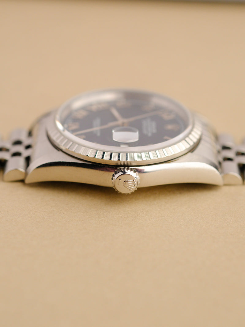 Rolex Datejust 16220 Blue Roman Dial - 1997