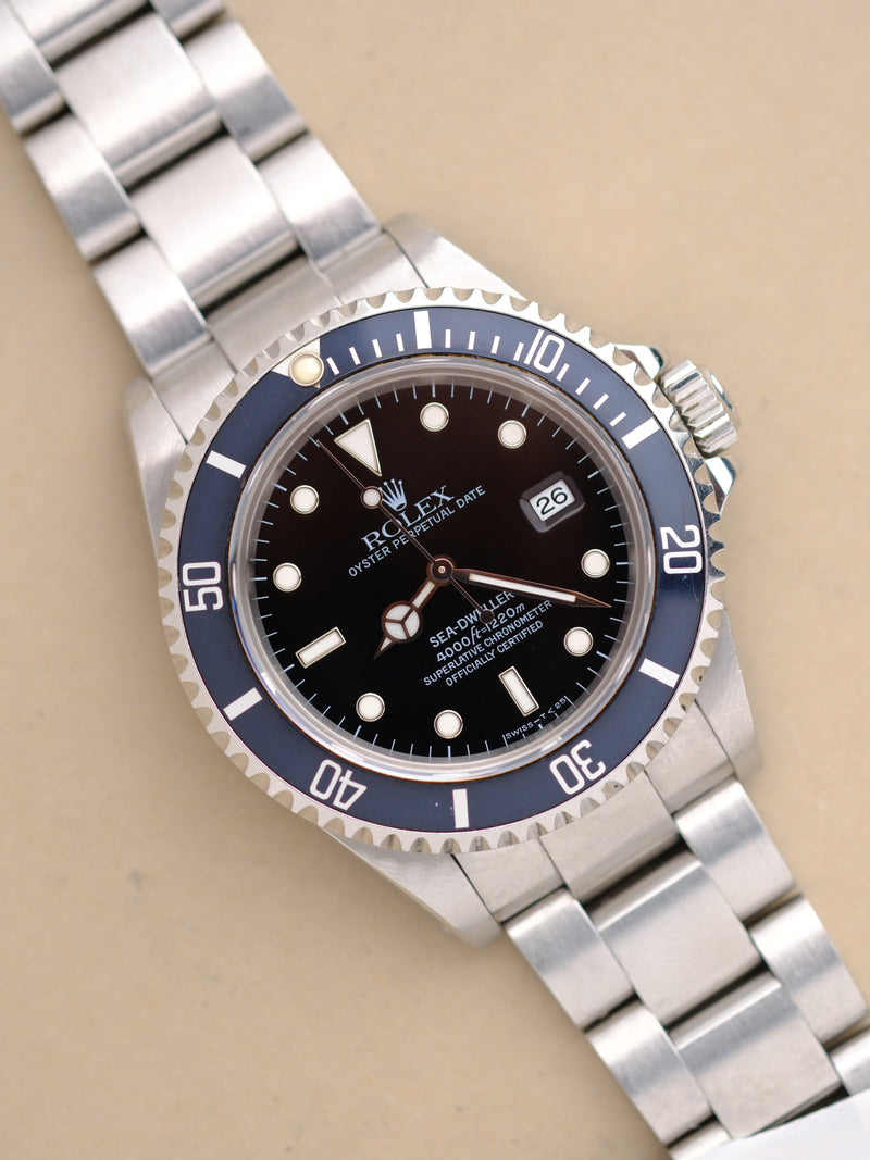 Rolex Sea Dweller 16600 Tritium w/Blue Bezel - 1993