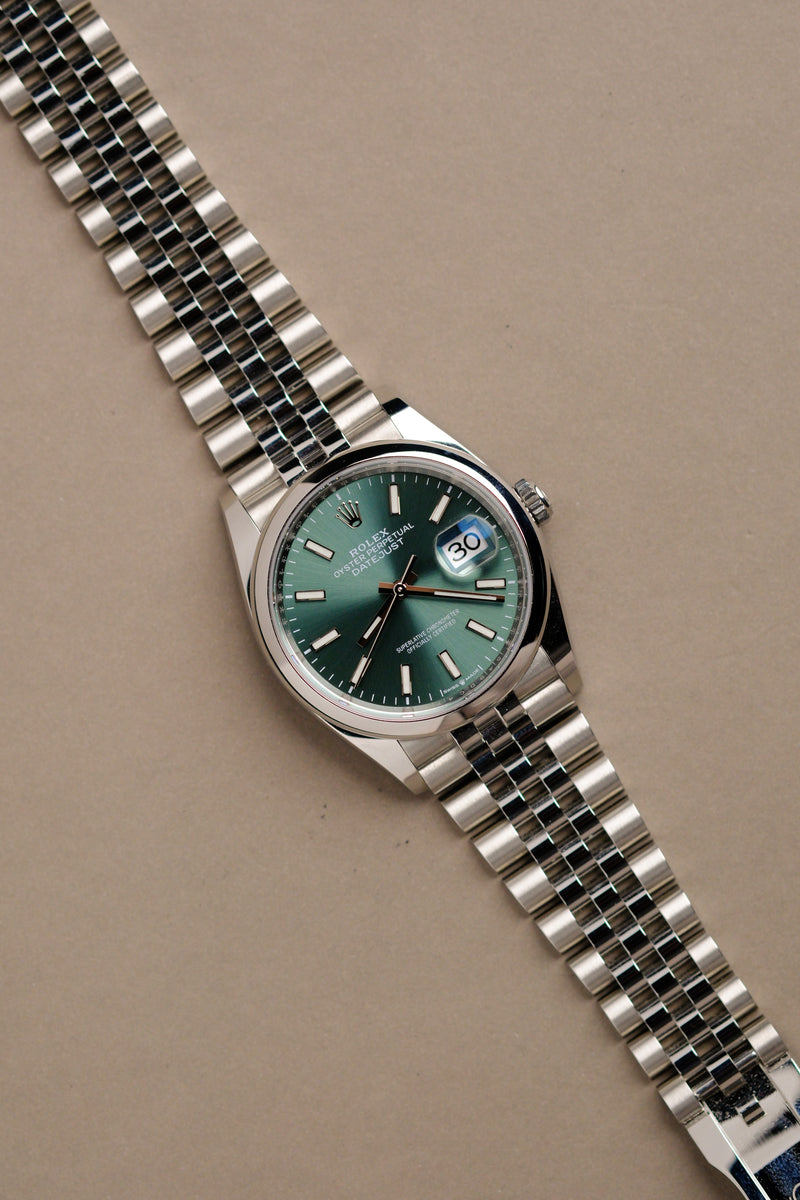 Rolex Datejust 126200 Mint Green Dial Complete - 2022