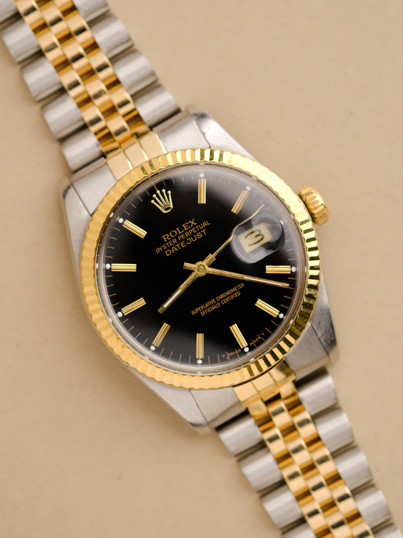 Rolex Datejust 16013 Glossy Black Dial - 1987