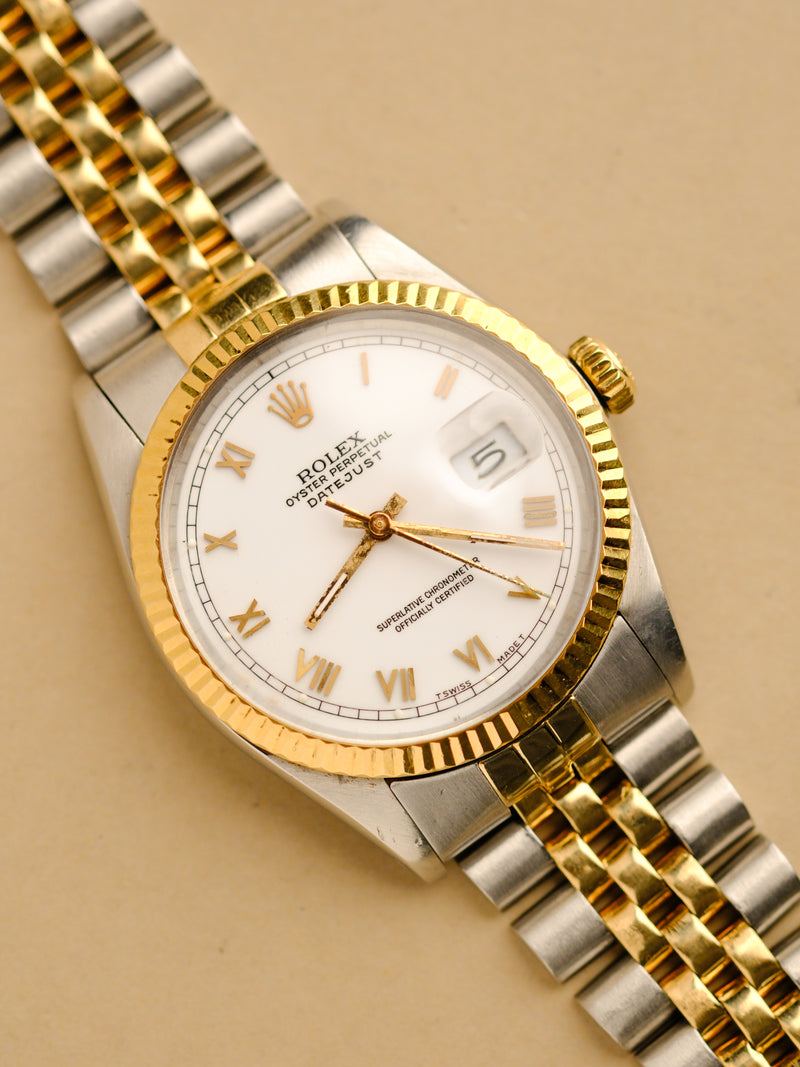Rolex Datejust 16013 White Roman Dial - 1987