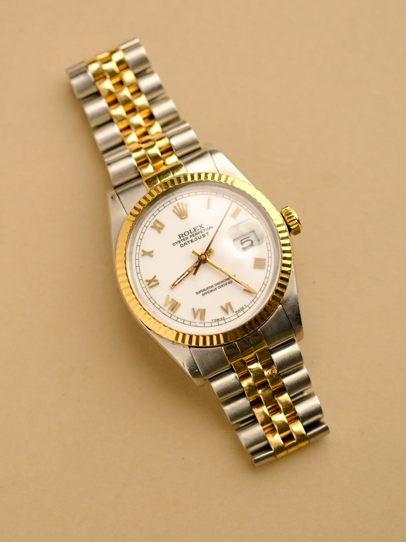 Rolex Datejust 16013 White Roman Dial - 1987