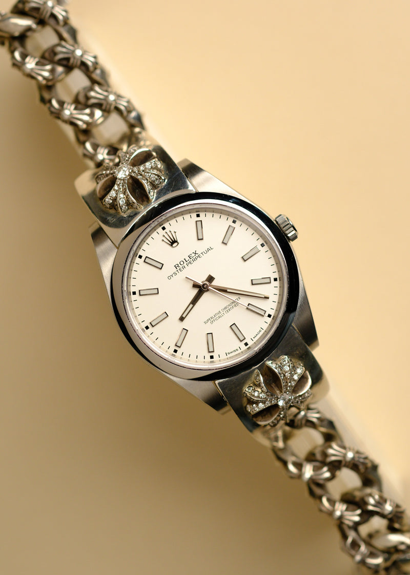 Rolex Oyster Perpetual 114300 Chrome Hearts Diamond Bracelet w
