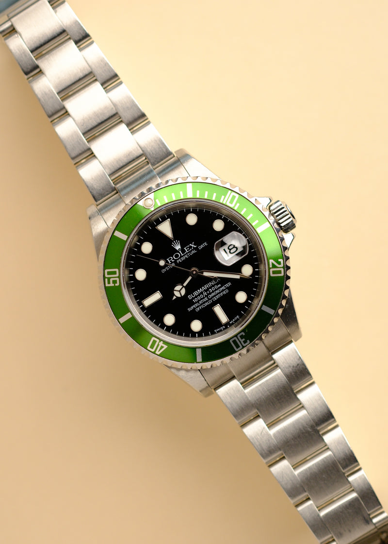 Rolex Submariner 16610LV Kermit For Sale - Green Bezel