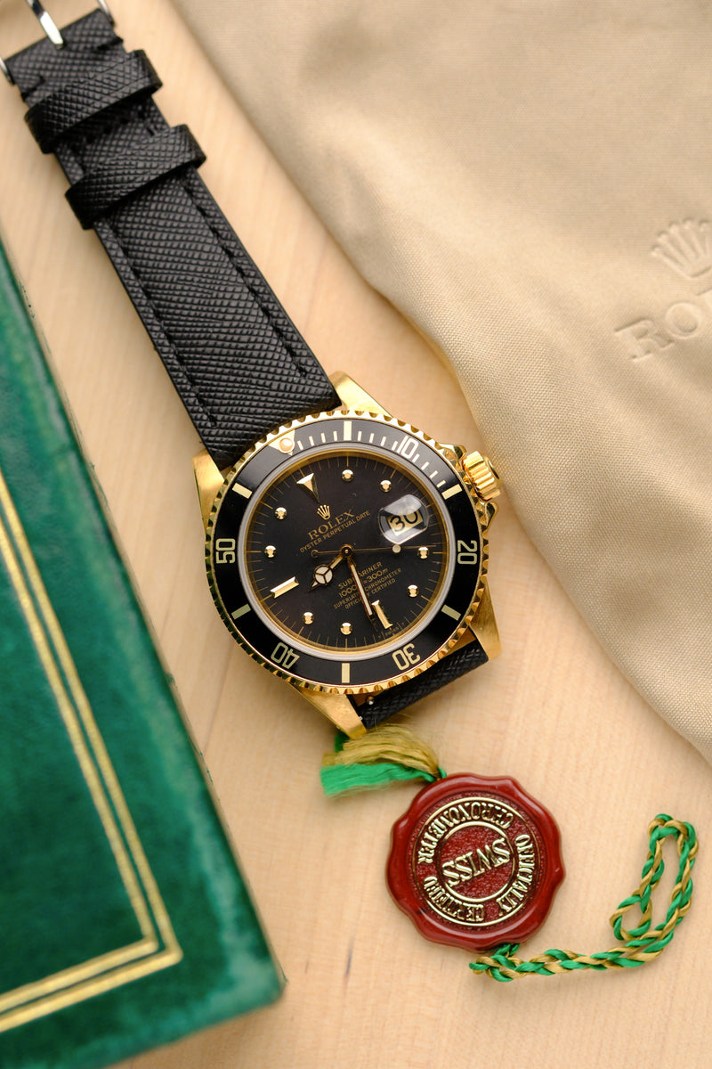 Rolex Submariner 16808 Gold Sub Box & Papers - 1980