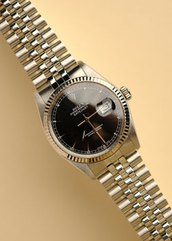 Rolex Datejust 16014 Black Glossy Dial w/ Papers - 1987