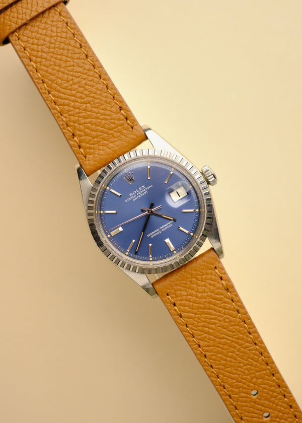 Rolex Datejust 1603 Blue Sigma Dial w/ Cream Patina - 1973