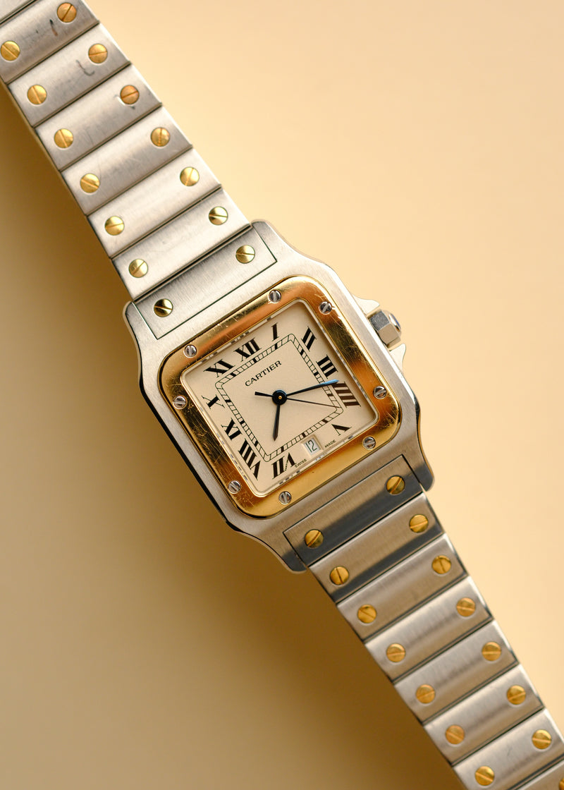 Cartier Santos Galbee Ivory Dial 1980s 25 Dials