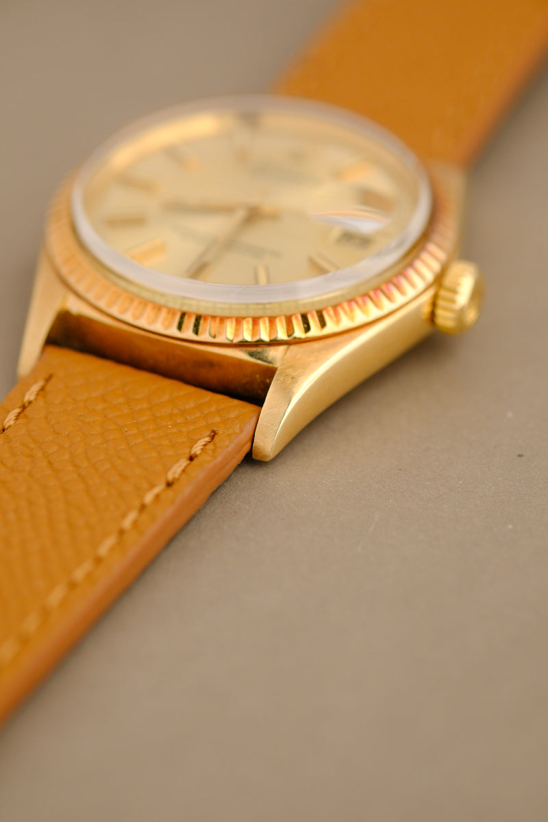 Rolex Datejust 1601 18K Gold w/ Amber Bezel - 1969