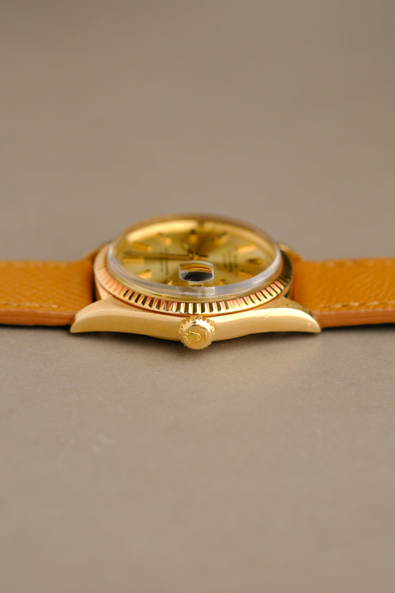 Rolex Datejust 1601 18K Gold w/ Amber Bezel - 1969