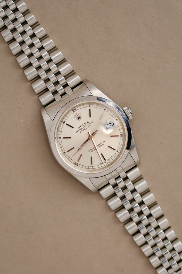 Rolex Datejust 16200 Roman Chapter Ring w/Papers - 1987