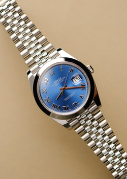 Rolex Datejust 126300 Blue Roman Dial w/Card - 2024